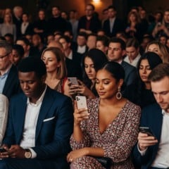 Plateia de um evento corporativo
