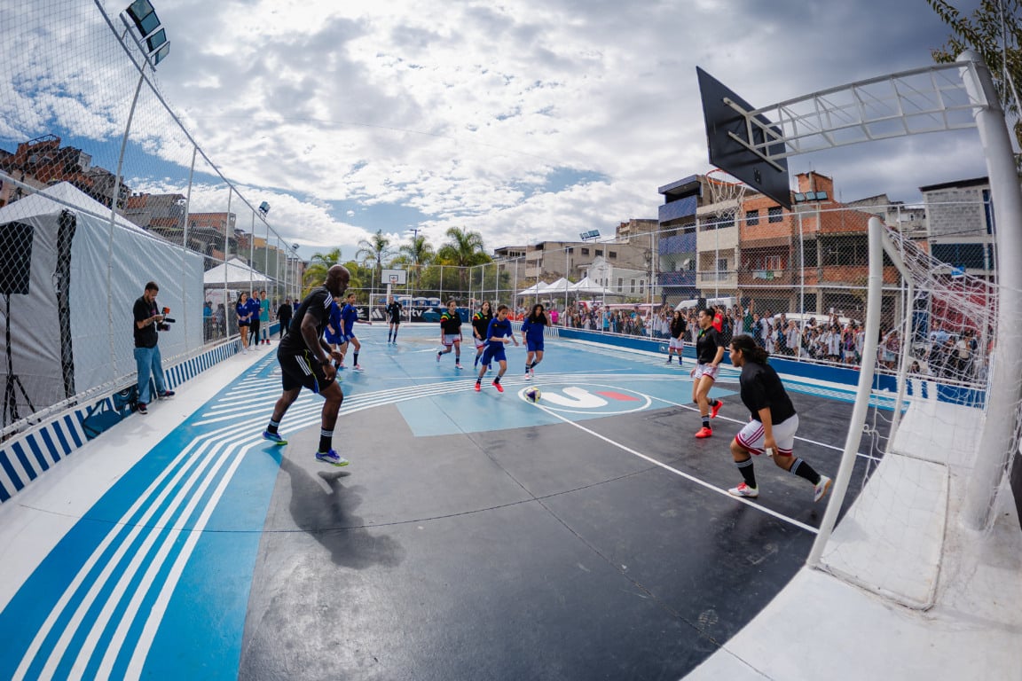 Evento de revitalização da Praça Marielle Franco, pela adidas