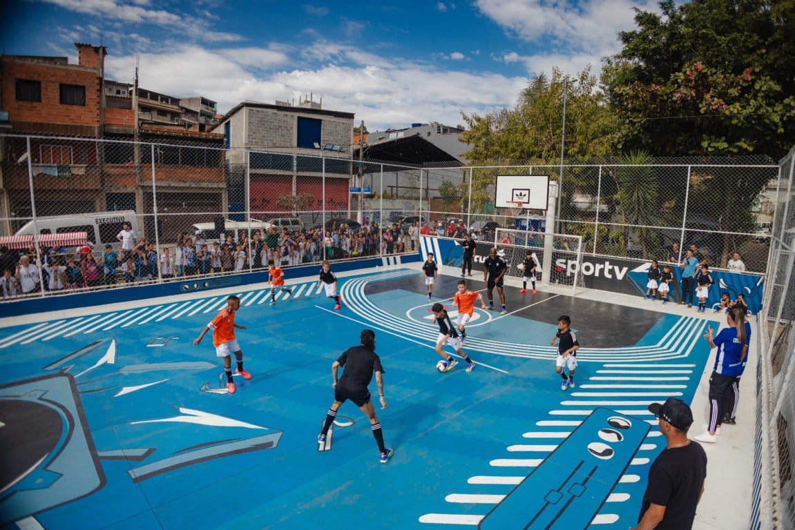 Evento de revitalização da Praça Marielle Franco, pela adidas