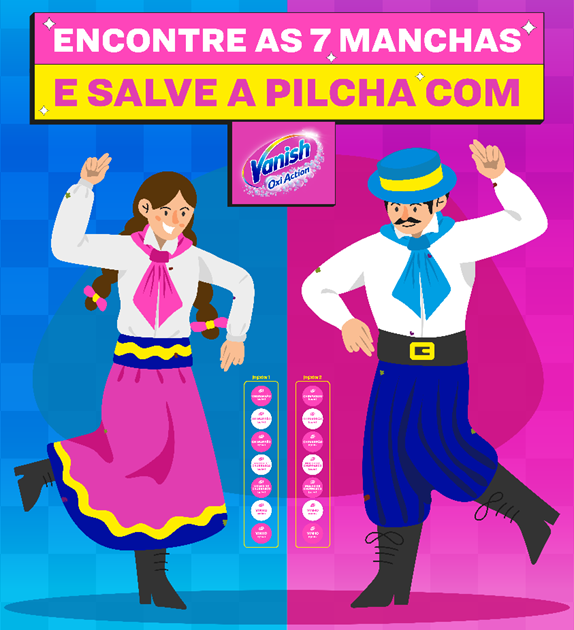 Ação encontre a mancha de Vanish no Acampamento Farroupilha