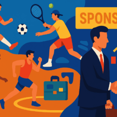 Imagem represente diferentes esportes e patrocínio