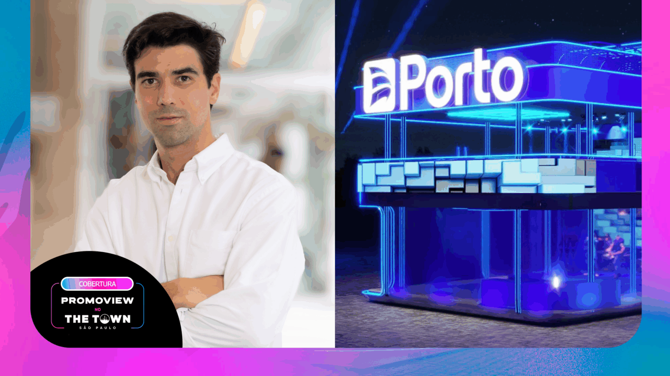 À esquerda, Oliver Haider, Superintendente da Porto, e à direita, estande da Porto no The Town