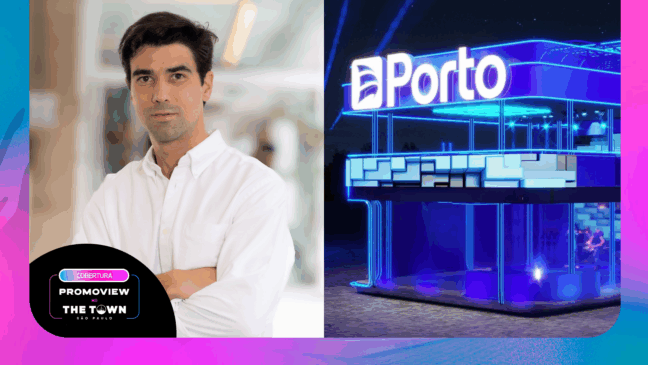 À esquerda, Oliver Haider, Superintendente da Porto, e à direita, estande da Porto no The Town
