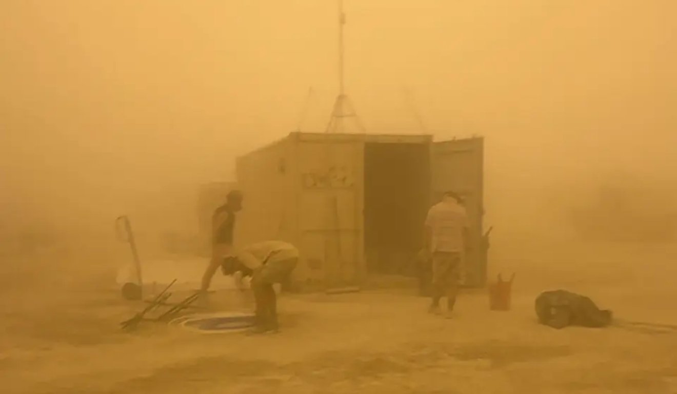burning man tempestade