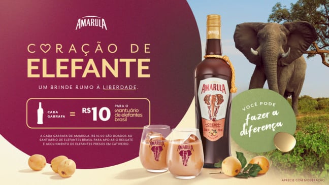 amarula campanha, coração de elefante