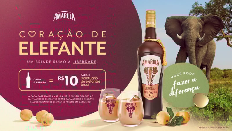 amarula campanha, coração de elefante