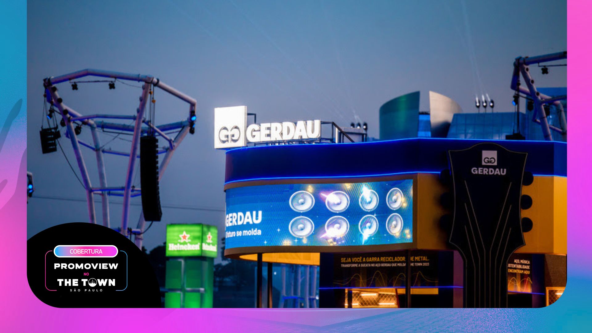 Gerdau confirma presença no The Town 2025 com estruturas de aço reciclado, guitarra gigante e espaço VIP