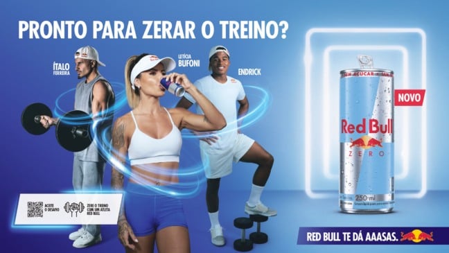 Banner da campanha "Red Bull Zerando o Treino"