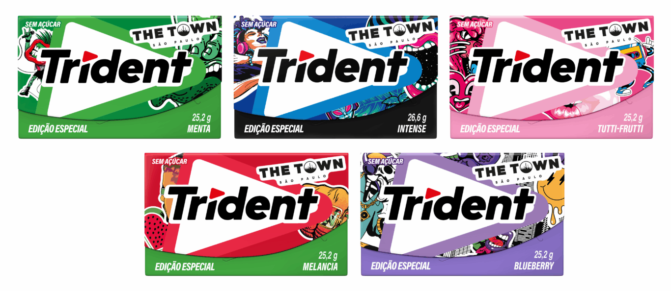 Trident reforça conexão com a GenZ no The Town 2025 com embalagens temáticas e experiências