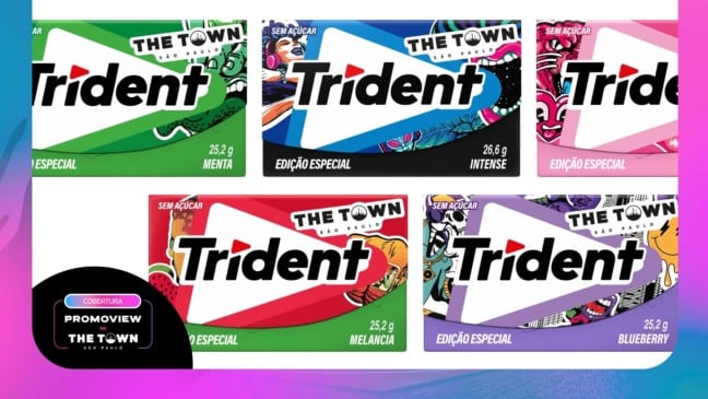 Trident reforça conexão com a GenZ no The Town 2025 com embalagens temáticas e experiências